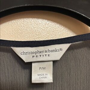 Christopher & Banks Charcoal Blouse